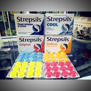 Kẹo ngậm đau họng Strepsils dạng vỉ / 12 viên
