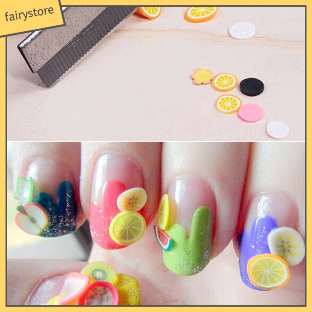 Set 1000 sticker hình hoa/trái cây 3D dùng trang trí móng tay tiện dụng