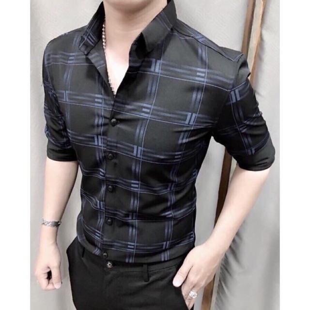 Kman_Áo sơ mi kate lụa in hoạ tiết