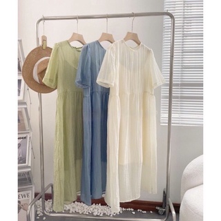 Váy nhăn babydoll chất mát