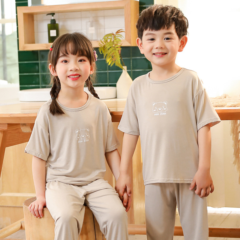 Bộ Đồ Ngủ Pijama Họa Tiết Hoạt Hình Đáng Yêu Cho Bé