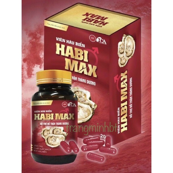 Viên Hàu biển HABI MAX (lọ 20 viên) - Hỗ trợ tăng cường chức năng sinh lý nam