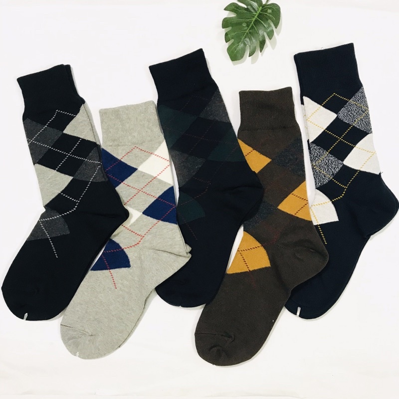 Set 3 đôi. Tất vớ nam cổ cao quả trám siêu đẳng cấp dùng đi boot hoặc giày tây. Hàng xuất Nhật