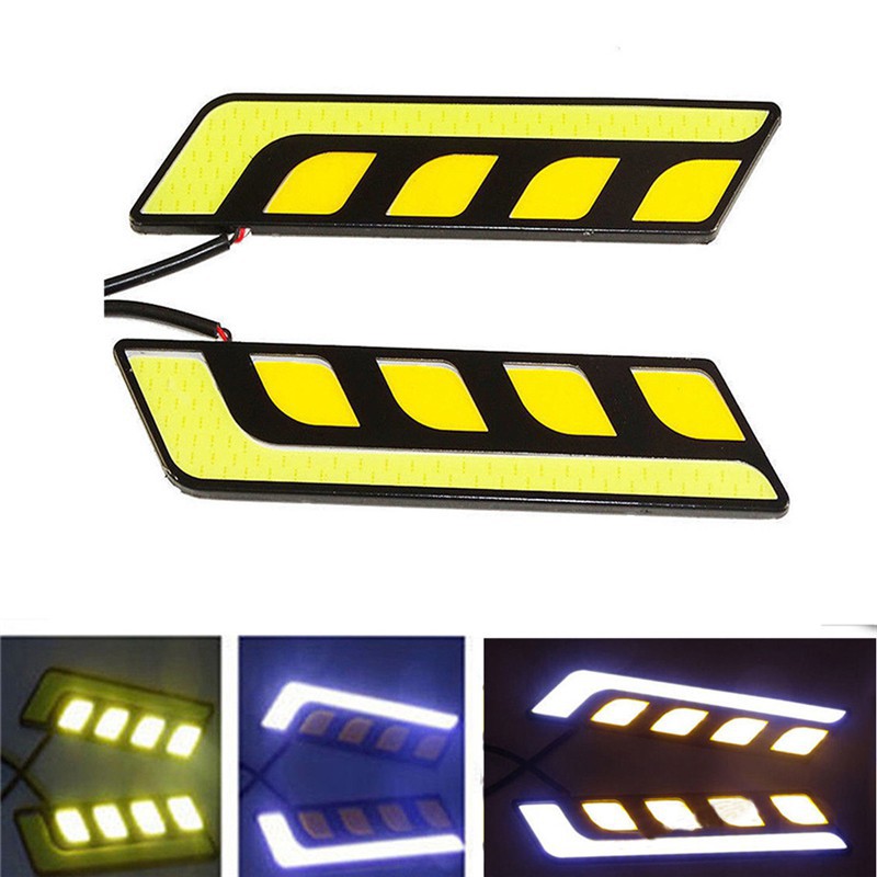 Đèn LED chạy ban ngày phá sương 12V COB chống thấm nước dành cho xe hơi