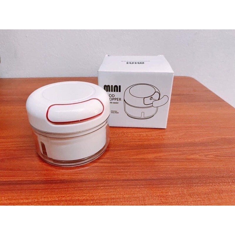 Máy xay tỏi ớt cầm tay MINI FOOD CHOPPER tiện dụng màu trắng