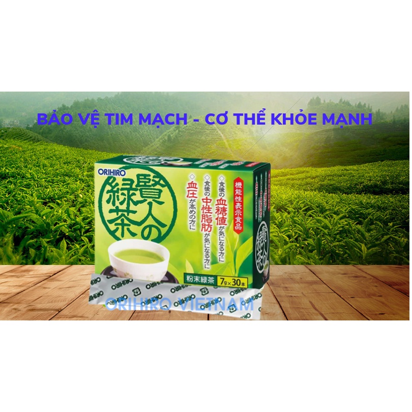 [Orihiro] Trà xanh giảm mỡ máu và đường trong máu Orihiro Sage 30 gói - Giá tốt - Hàng chính hãng