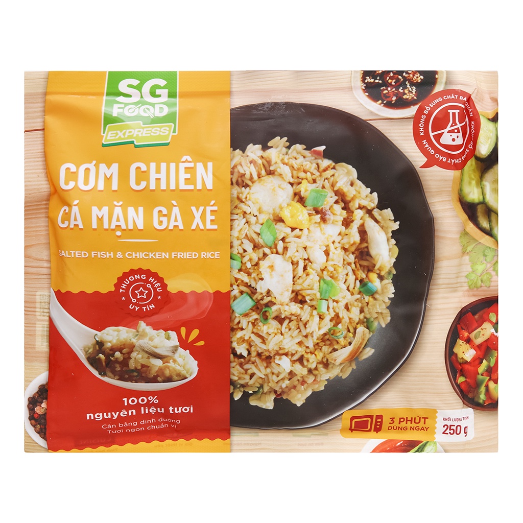 Cơm chiên Dương Châu ,Hải sản ngũ sắc, Cá mặn, Kim chi, Chay gạo lứt SG food 250g