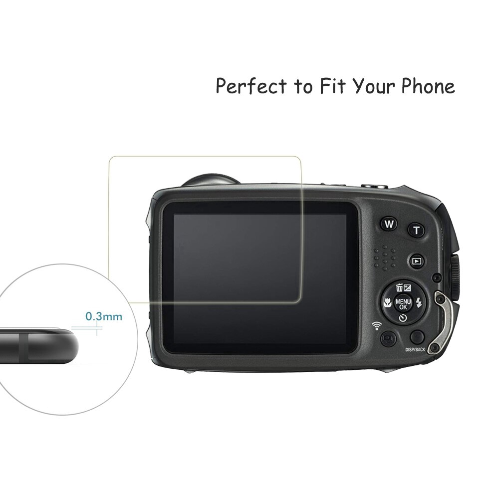 Set 2 Miếng Dán Cường Lực Bảo Vệ Màn Hình Máy Ảnh Fujifilm Finepix Xp130