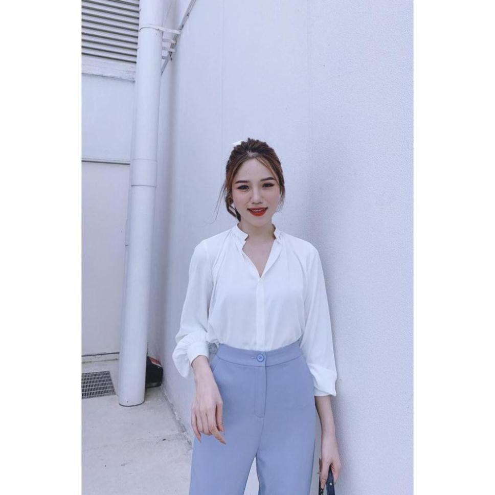 Áo sơ mi dài tay nếp giấu khuy - 20Again-ASA0443