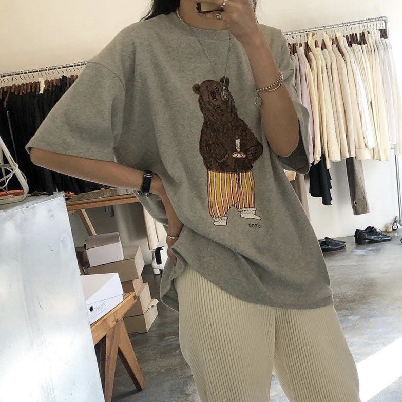 Áo thun nữ form rộng in hình chất cotton thoáng mát Xonxen Shop free size mã A038