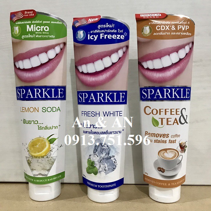 Kem đánh trắng sáng răng SPARKLE 100g Thái Lan