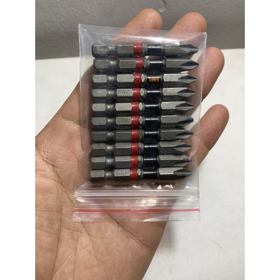 ( Khuyến mãi ) Túi 10 mũi vít Dewalt PH2 dài 50mm chính hãng có từ