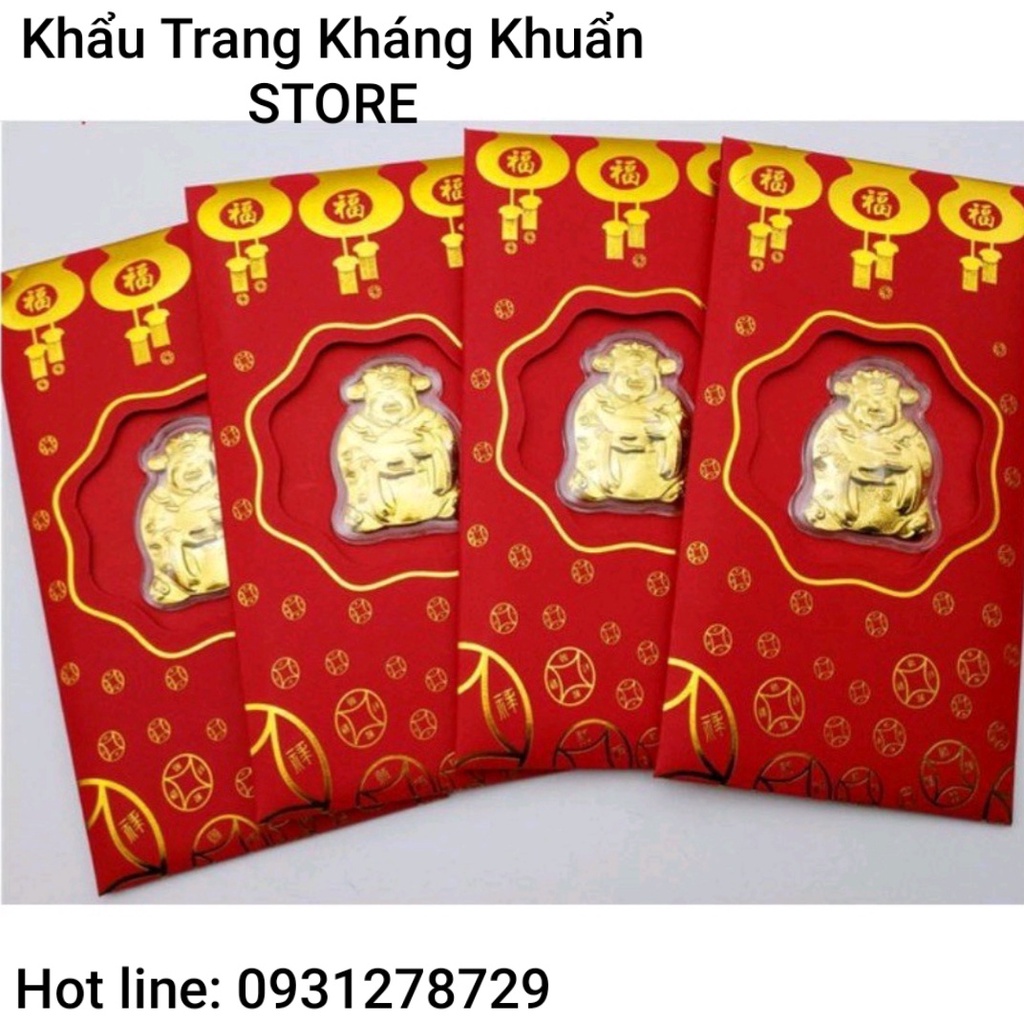 Bao lì xì thần tài mạ vàng