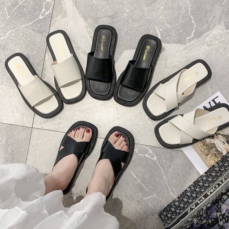 [ Mã 66CBSALE giảm 30K đơn 200K] Dép Nữ Đế Bệt Quai Ngang Thoải Mái Thời Trang | BigBuy360 - bigbuy360.vn