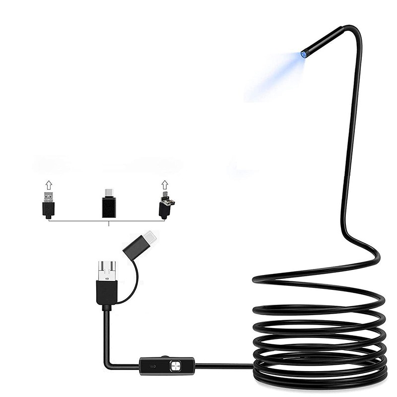 [ Camera Mini ] Camera Nội Soi Chống Nước 3 Trong 1 Cổng Usb 7mm | BigBuy360 - bigbuy360.vn