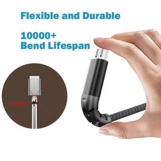 Micro USB Fish Tail Braided Durable Cable Data Fast Charging For Android Phone