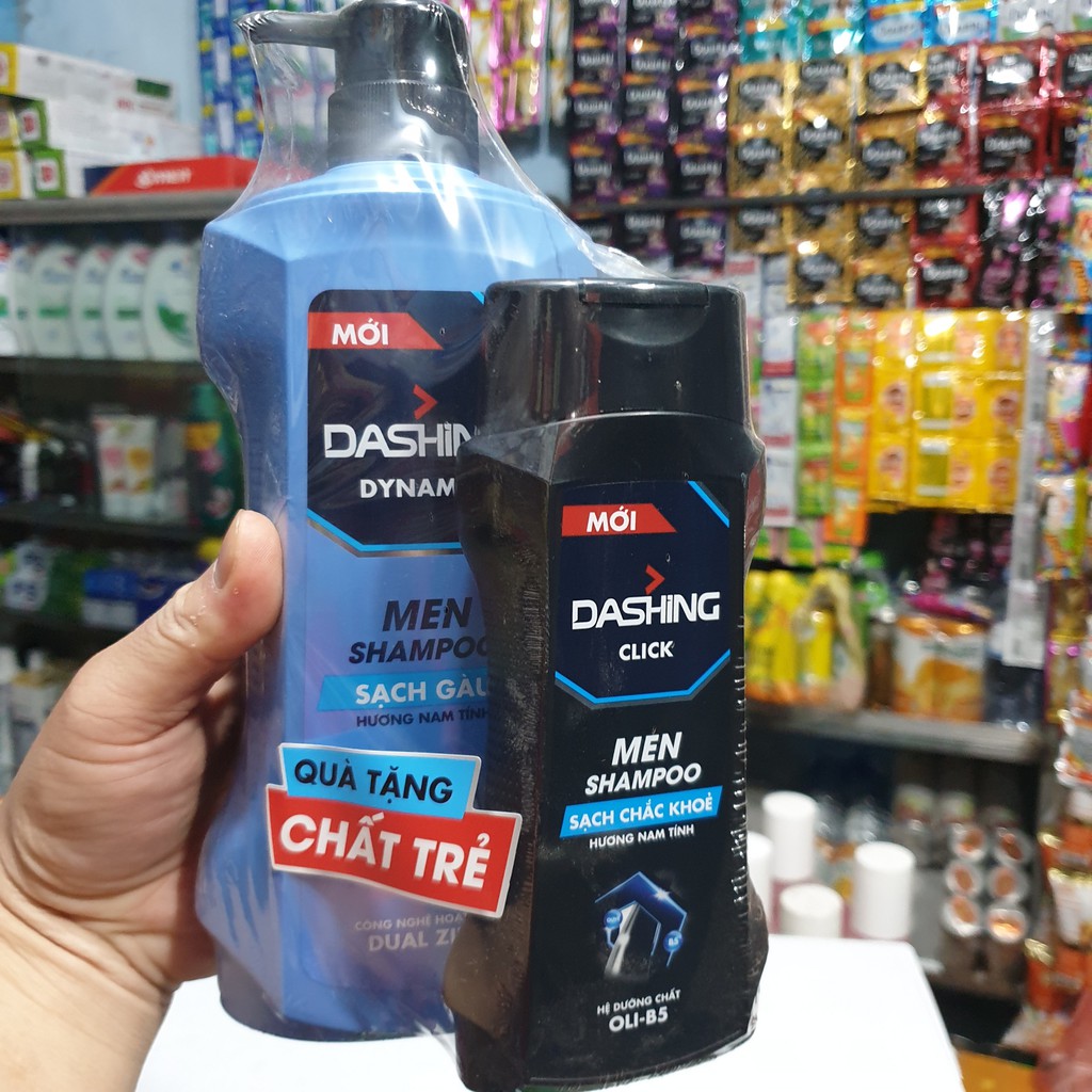 DẦU GỘI CAO CẤP DASHING CLICK SẠCH CHẮC KHỎE CHO NAM GIỚI 650G ( TẶNG QUÀ )