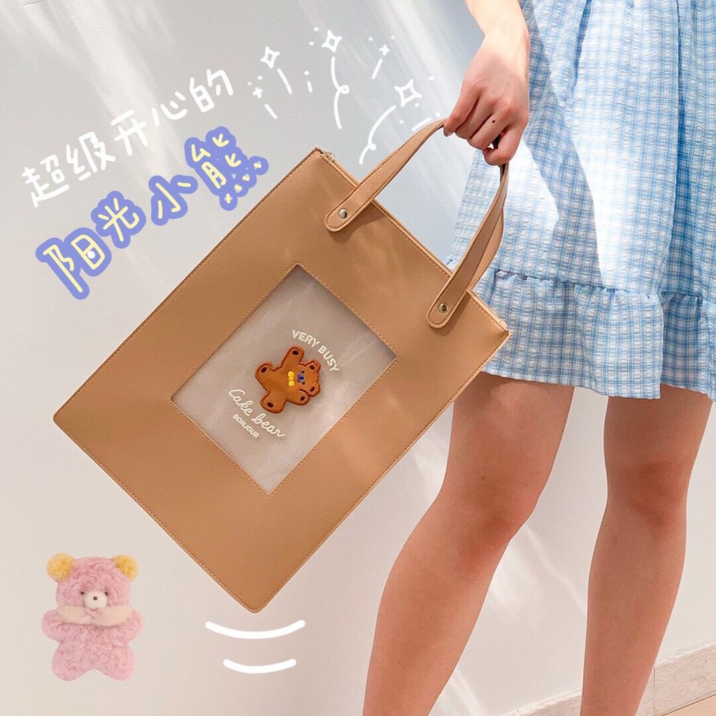 Túi xách đựng máy tính xách tay in họa tiết gấu / hoa dễ thương kiểu Hàn Quốc cỡ 13.3 13 12 11 10.5 inch