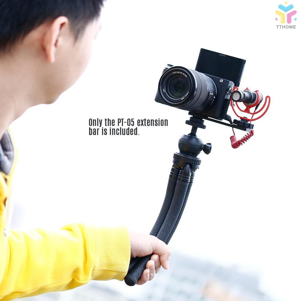 Thanh mở rộng chân đế gắn micro Ulanzi PT-5 Vlogging kèm ốc vít Cold Shoe 1/4 Inch cho Sony A6000