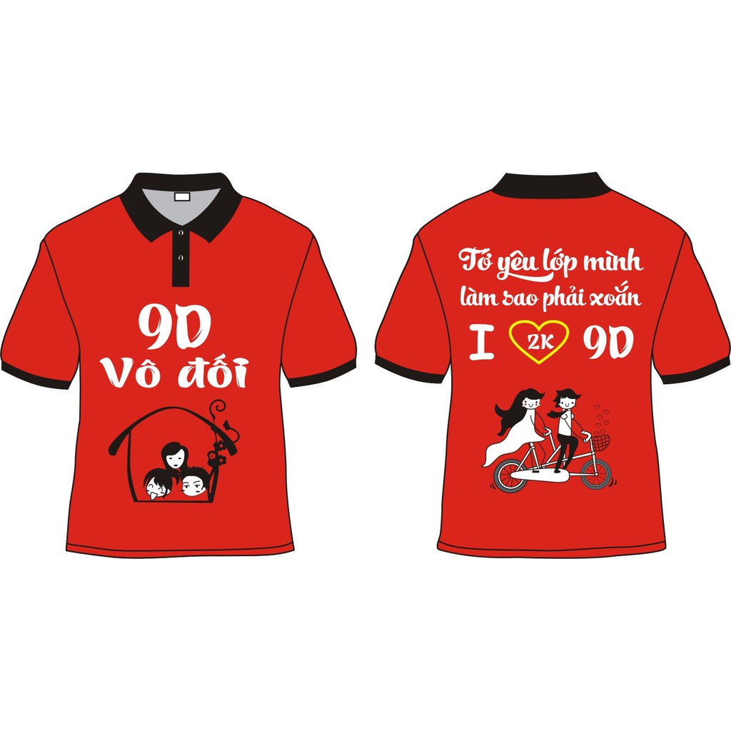 Áo lớp : ĐỒNG PHỤC – ÁO LỚP 9D (VÔ ĐỐI)- AL23
