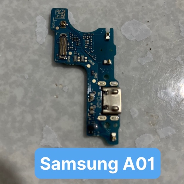 Cụm đuôi sạc, bo sạc, chân sạc, micro Samsung A01 zin hãng