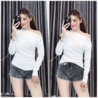 ÁO THUN THÁI LỆCH VAI TAY DÀI DẠO PHỐ
