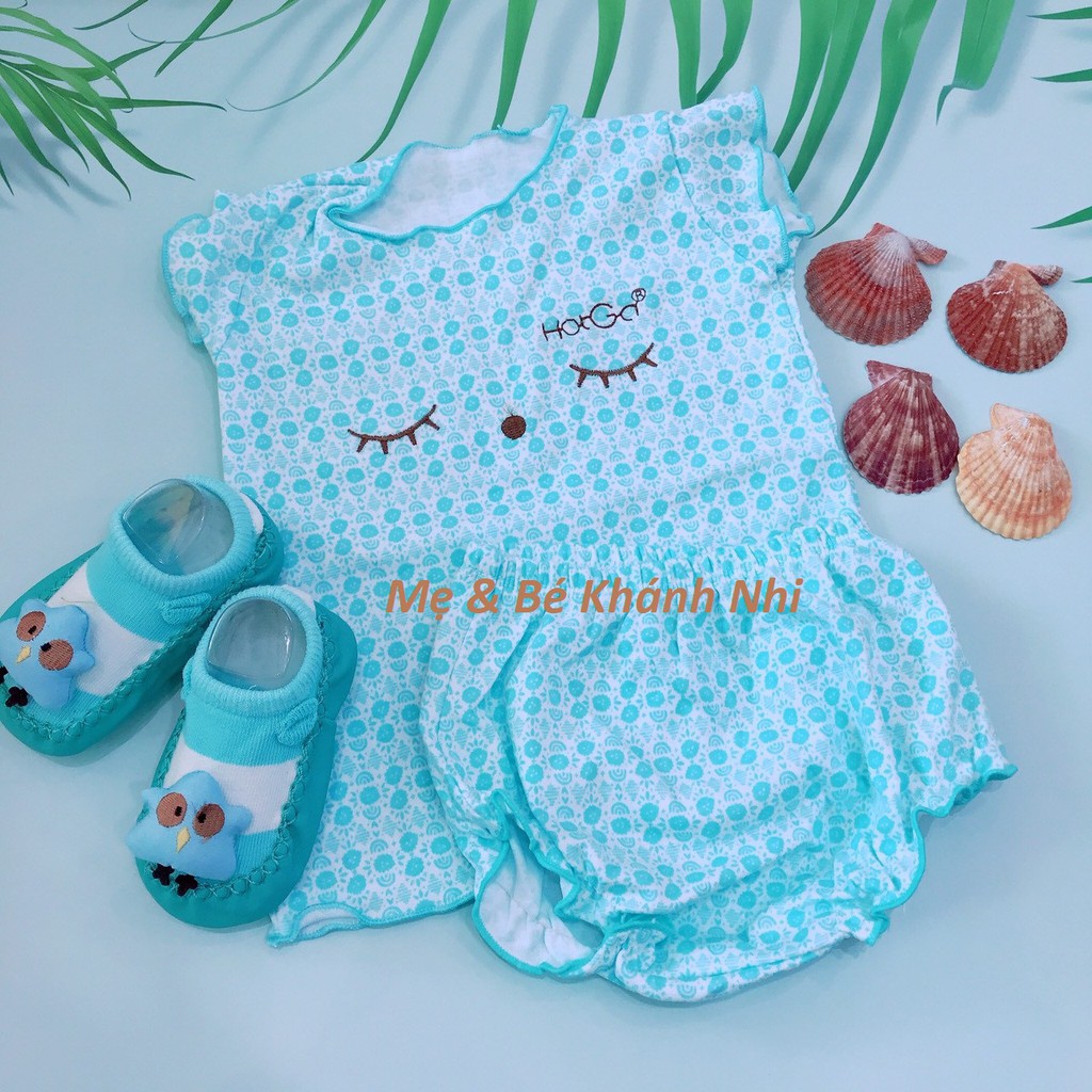 Bộ Thun Mát HOTGA Bé Gái - Đồ Bộ Sơ Sinh Cho Bé Gái (4 - 9kg)