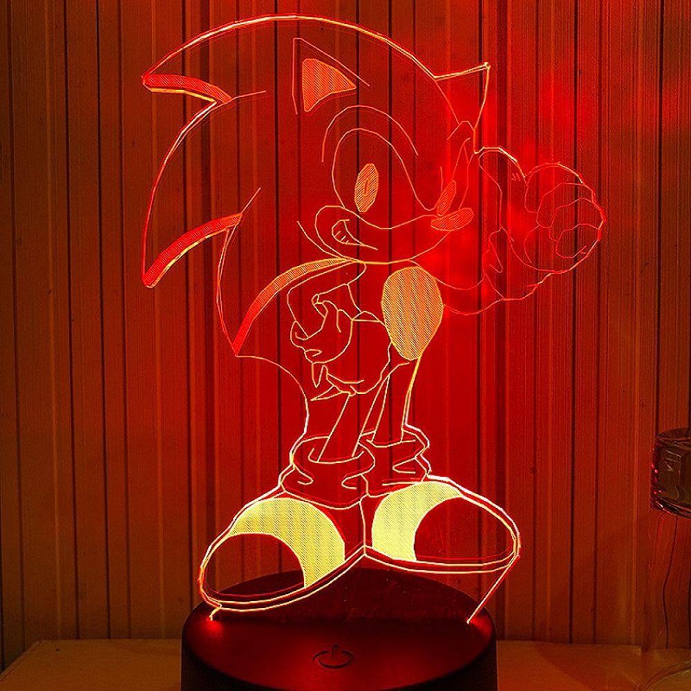 1 Mô Hình Đèn Ngủ Sonic Thay Đổi 7 Màu Sắc Trang Trí Phòng Ngủ
