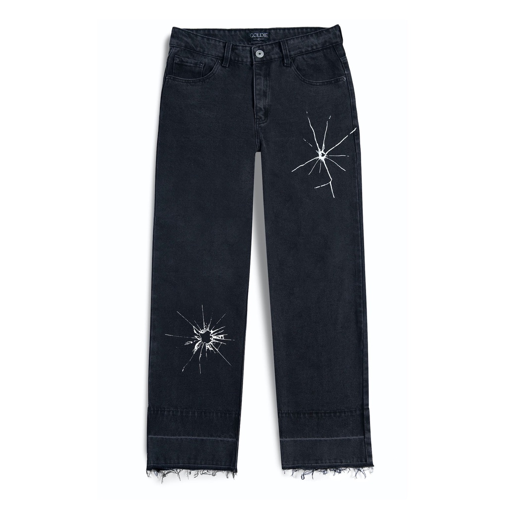 Quần bò &quot;GOLDIE BROKEN DENIM WASHED&quot; giặt mài