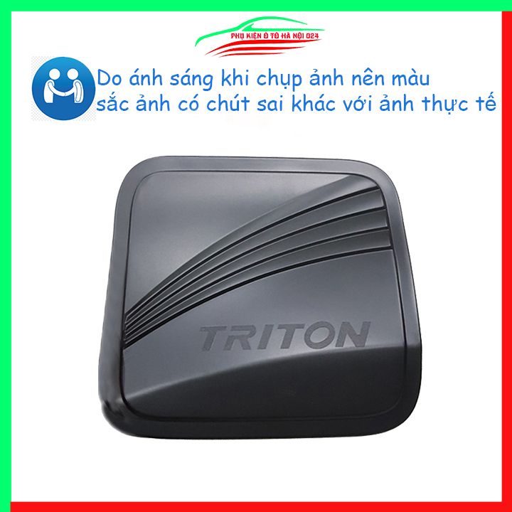 Ốp nắp xăng Triton 2019-2022 nhựa đen bảo vệ chống trầy trang trí ô tô