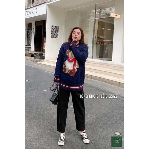 Quần dạ baggy [Đủ size 50-100kg] chất siêu co giãn dày dặn