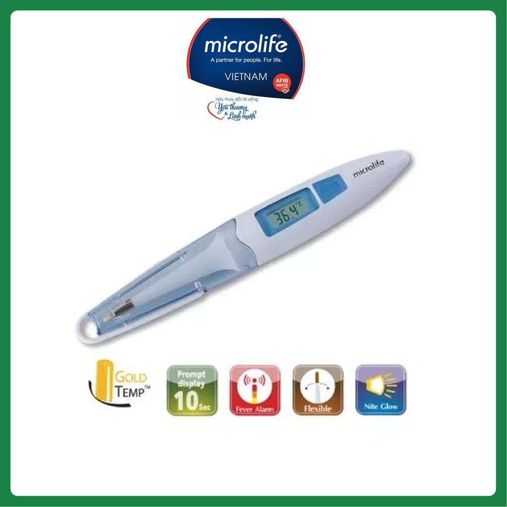 [Đo nhanh, 10 giây cho kết quả] Nhiệt kế điện tử Microlife MT200 - đầu mềm mạ vàng , chống kích ứng da