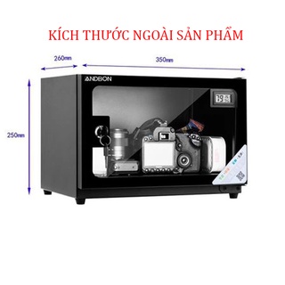 Tủ chống ẩm máy ảnh 20 Lít nhập khẩu ANDBON Nhập Khẩu, tủ hút ẩm mini có khoá bảo quản máy ảnh 1 ngăn tiết kiệm điện
