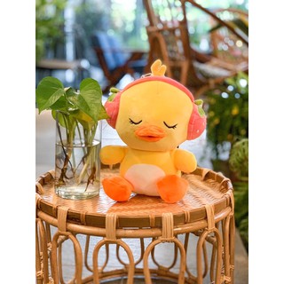 GẤU BÔNG VỊT CON ĐEO TAI NGHE