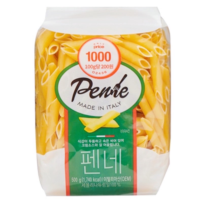 Nui ống dài ONLY PRICE Penne gói 500G Hàn Quốc - tapquachukim