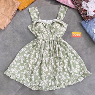 Đầm hoa cúc xoè 2 dây có mút ngực