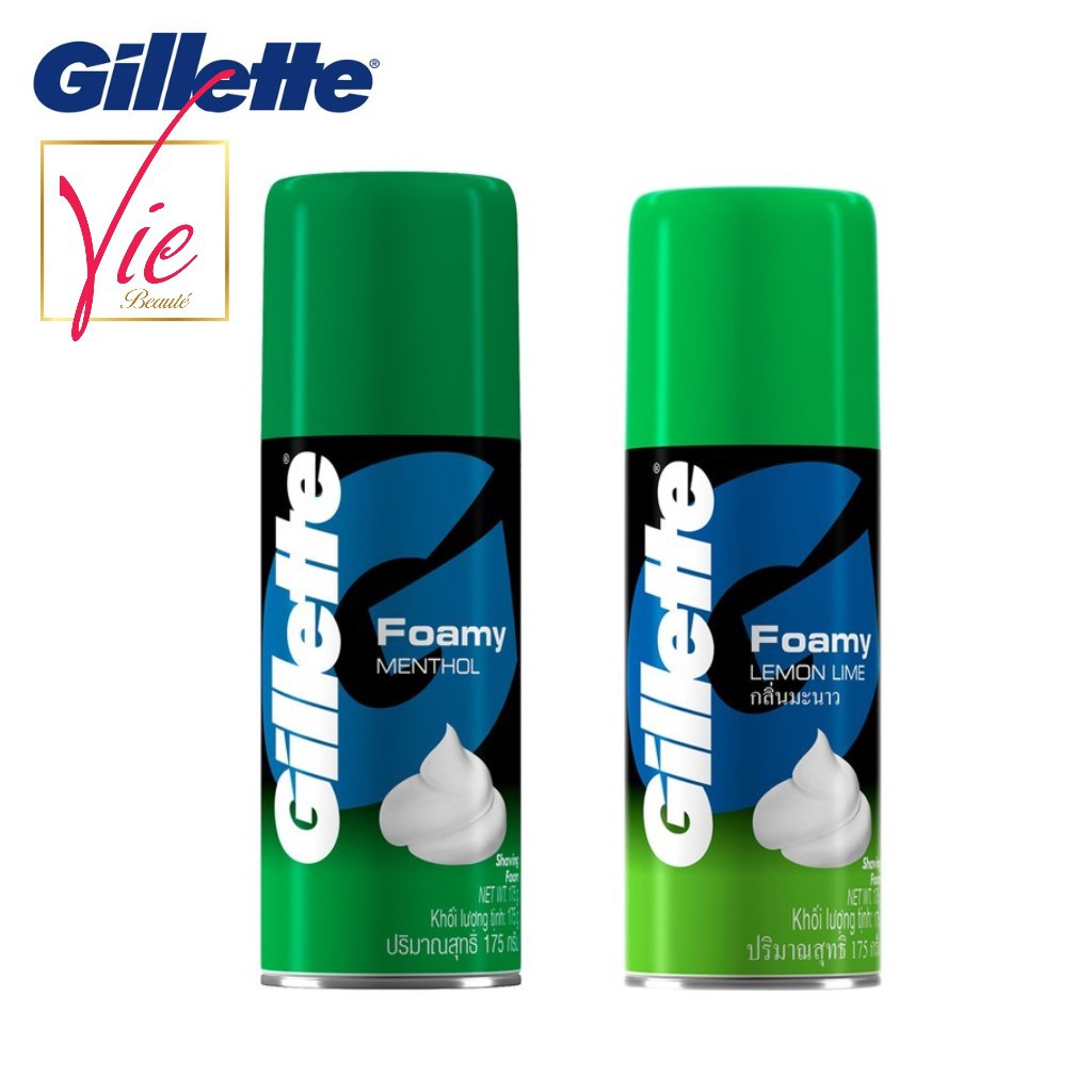 Bọt cạo râu Gillette 175g - Gillette bọt cạo râu hương bạc hà và hương chanh