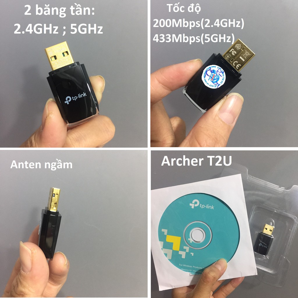 USB wifi /bộ thu wifi thương hiệu tp-link TL-WN725N / TL-WN823N / Archer T2U