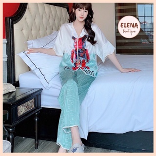 Đồ bộ lụa Latin thiết kế hàng nhập QC size dưới 60kg