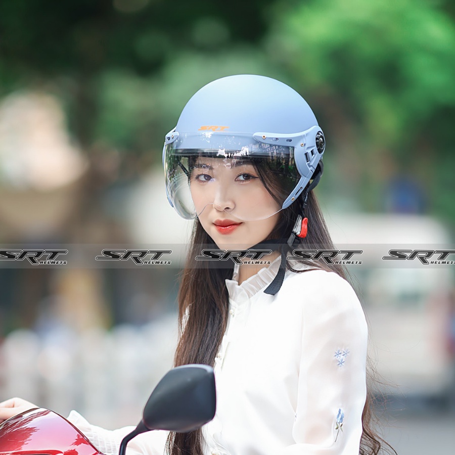 Mũ bảo hiểm có kính A33K - SRT - lồng ép nhiệt cao cấp