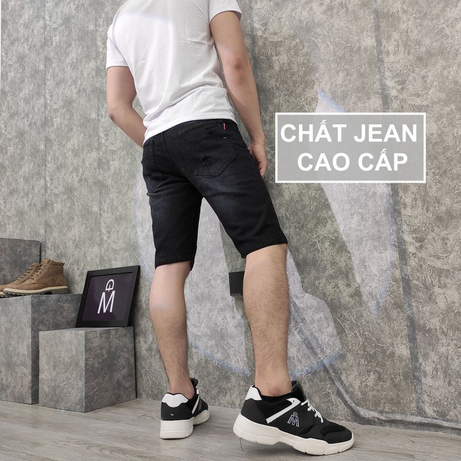 Quần short jean nam TS417 vải chất đẹp không phai màu đẹp Tronshop