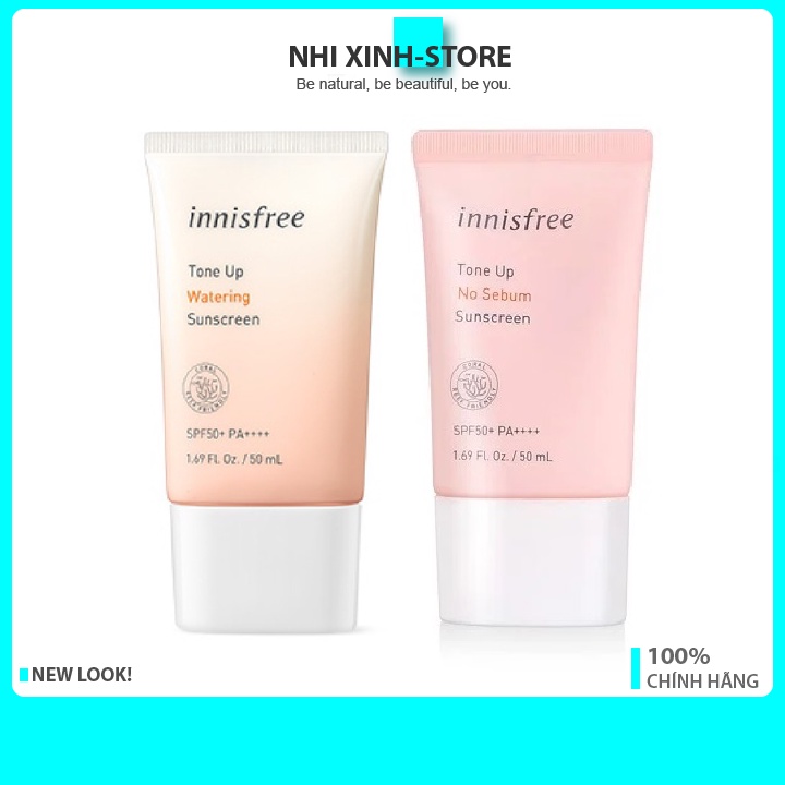 [New-Hot 2021] Kem Chống Nắng Innisfree Tone Up No Sebum,Watering 50ml