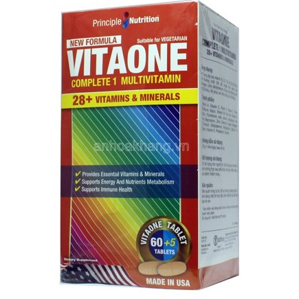 Viên Uống Bổ Sung Vitamin & Khoáng Chất Thiết Yếu Cho Cơ Thể - PN Vitaone 28+ Vitamins & Minerals (Hộp 60 Viên + 5 Viên)