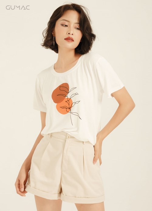 Áo thun concept cành lá ATA839 GUMAC | BigBuy360 - bigbuy360.vn