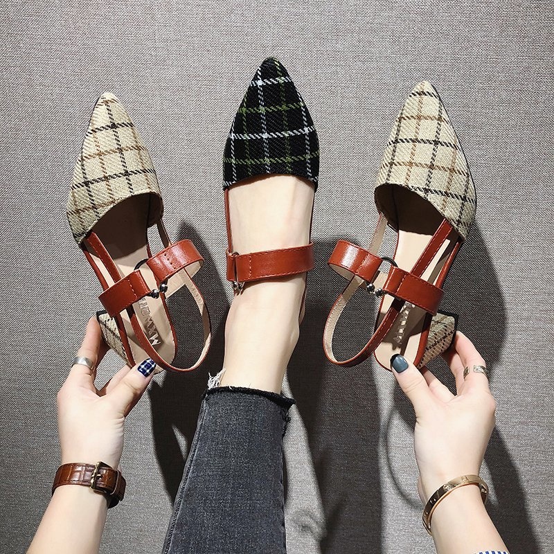 Giày sandal cao gót  IELGY mũi nhọn phong cách Hàn Quốc thời trang cho nữ