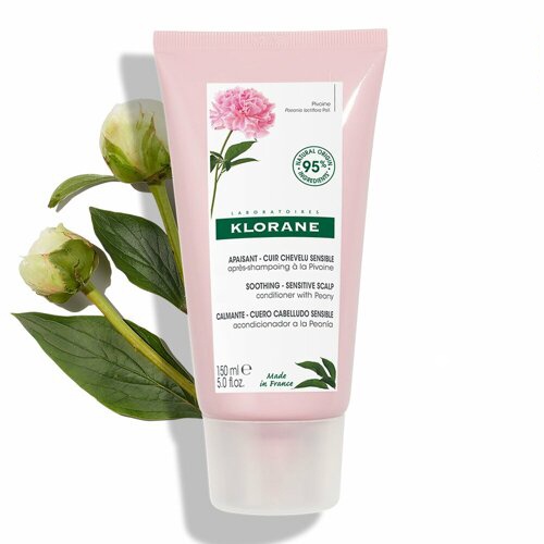 Klorane Conditioner With Organic Peony - Dầu Xả Chiết Xuất Hoa Mẫu Đơn Cho Tóc Khô Ngứa 150ml