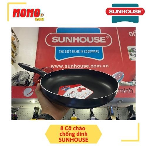 CHẢO CHỐNG DÍNH SUNHOUSE , CHẢO TRƠN SUNHOUSE 8 KÍCH CỠ - MOMO