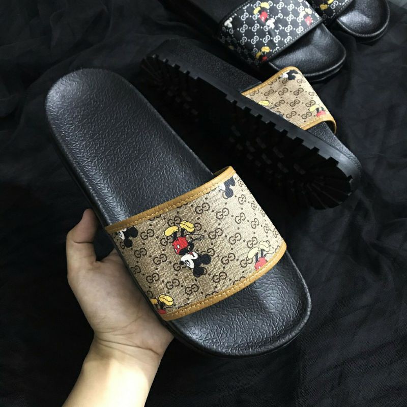 Dép Nam in hình chuột hót trend#Micky đen#Micky nâu