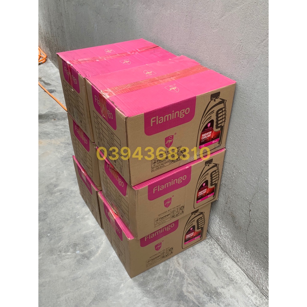 Nước làm mát động cơ cao cấp Flamingo màu đỏ F340R – 1L