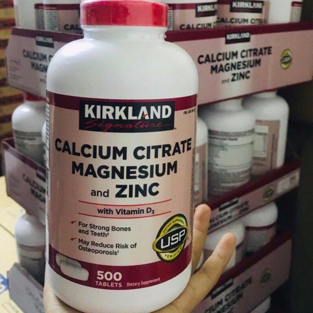 Viên Uống Kirkland Calcium Citrate Magnesium &amp; ZinC – 500v – Mỹ